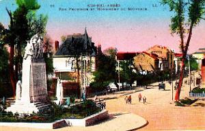 Sidi-Bel-Abbes - Rue Prud'hon et Monument aux Morts